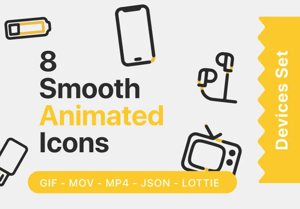 8 Devices Animated Icons