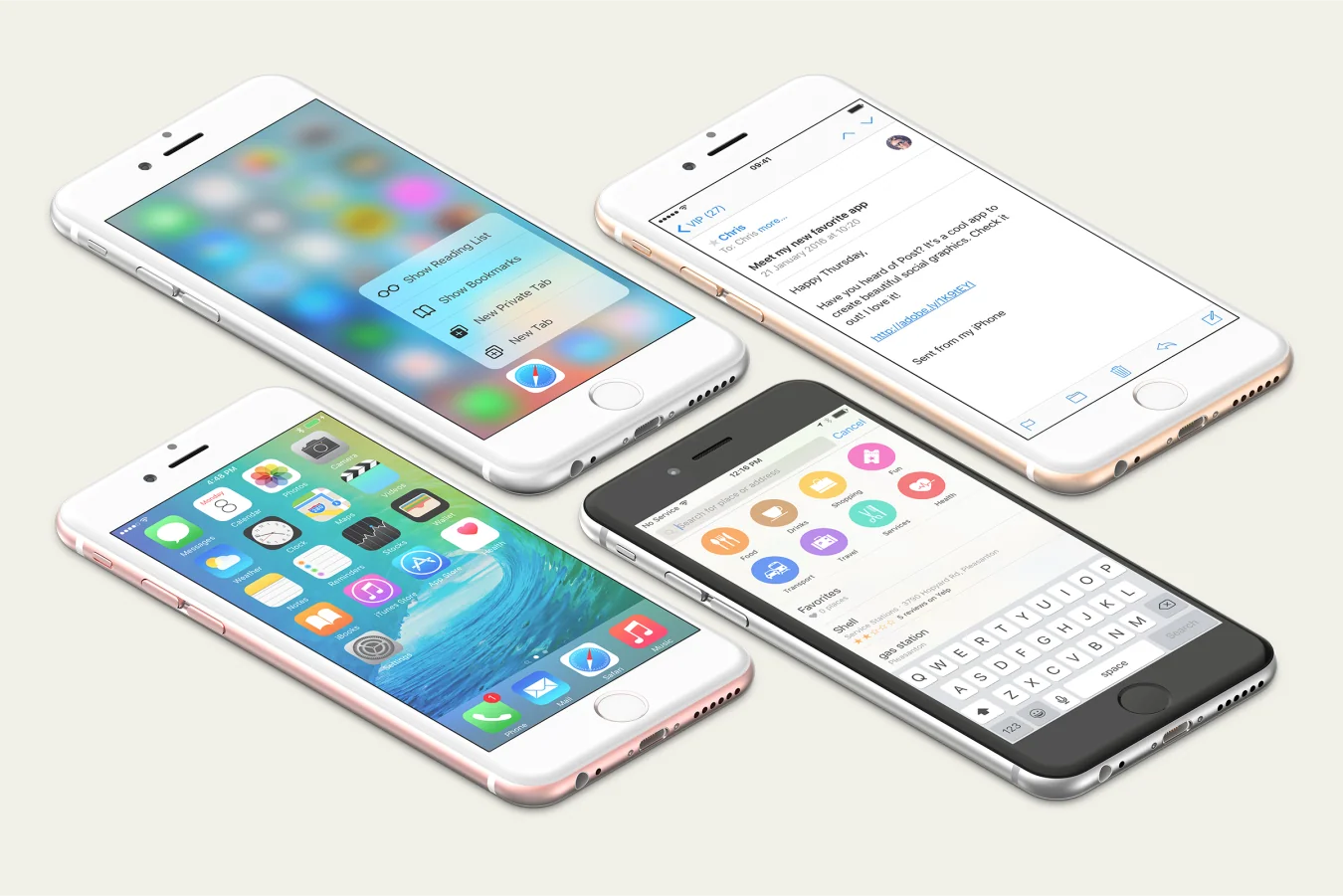 8 Isolated iPhone 6s mockups 2