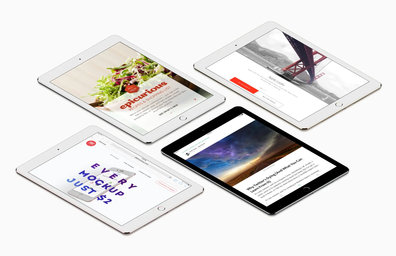8 Perspective iPad Pro Mockups 2