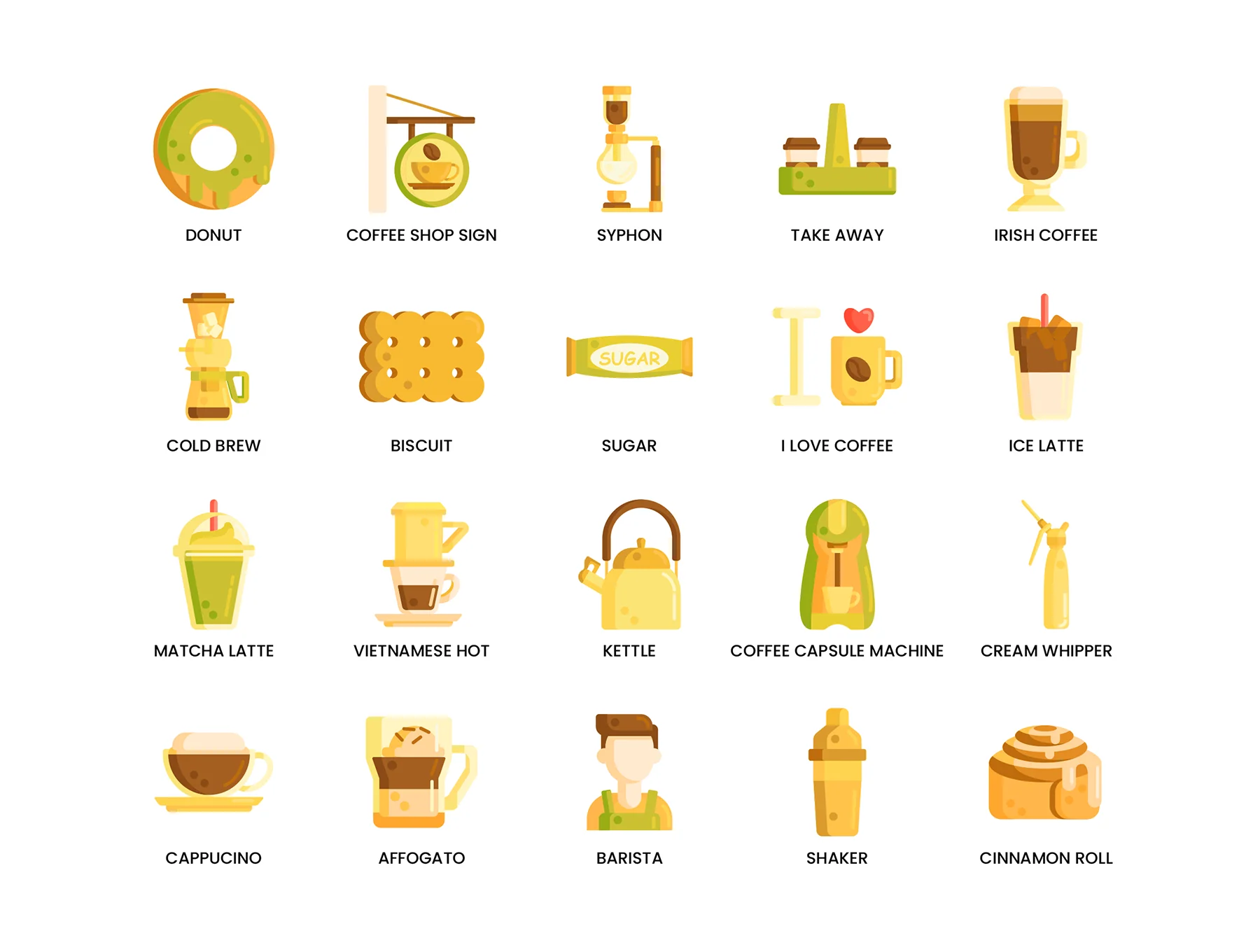 80 Coffee Icons | Caramel Series 5