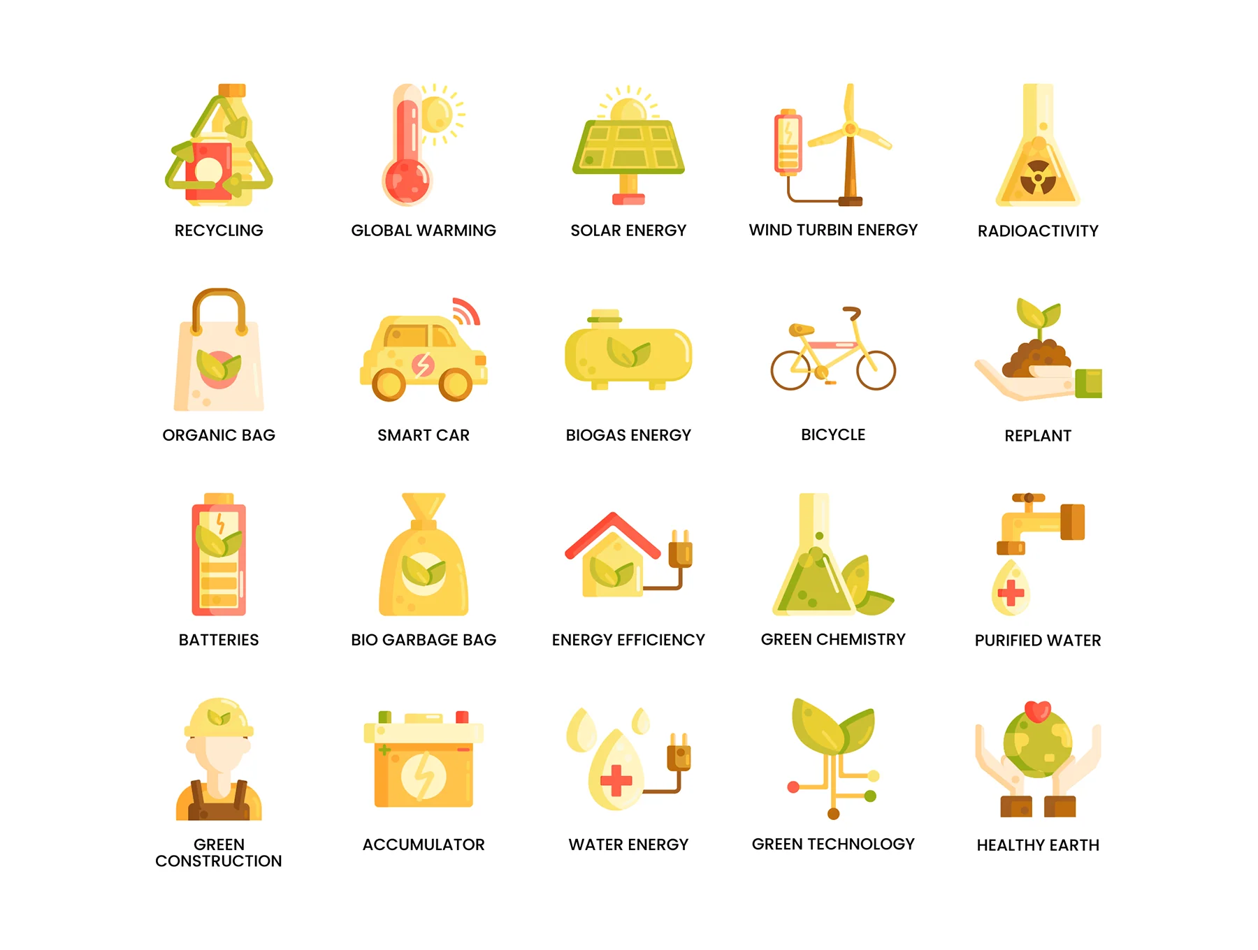 80 Ecology Icons | Caramel Series 2