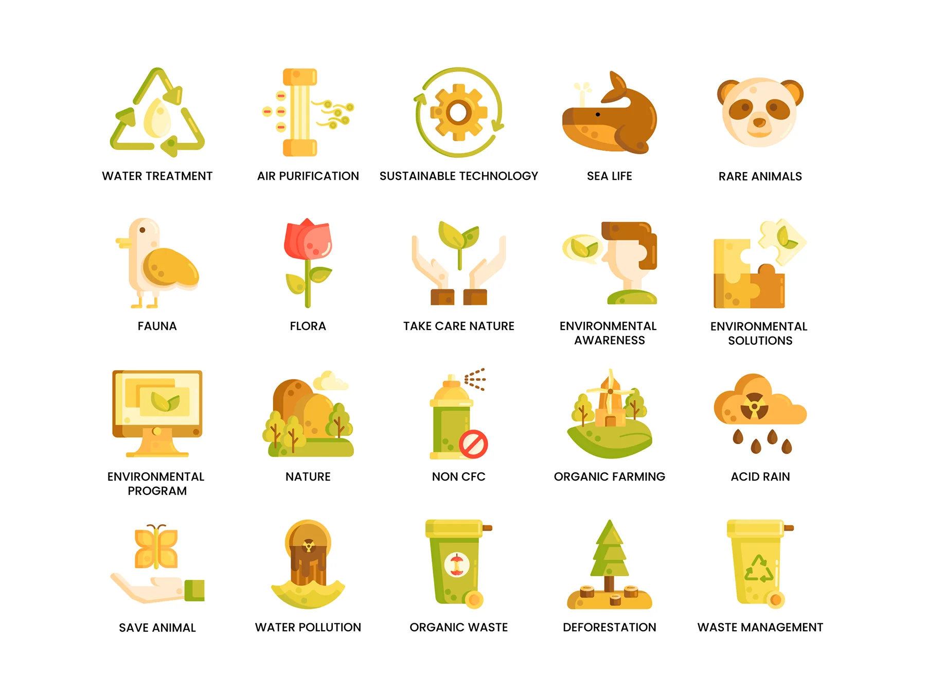 80 Ecology Icons | Caramel Series 5