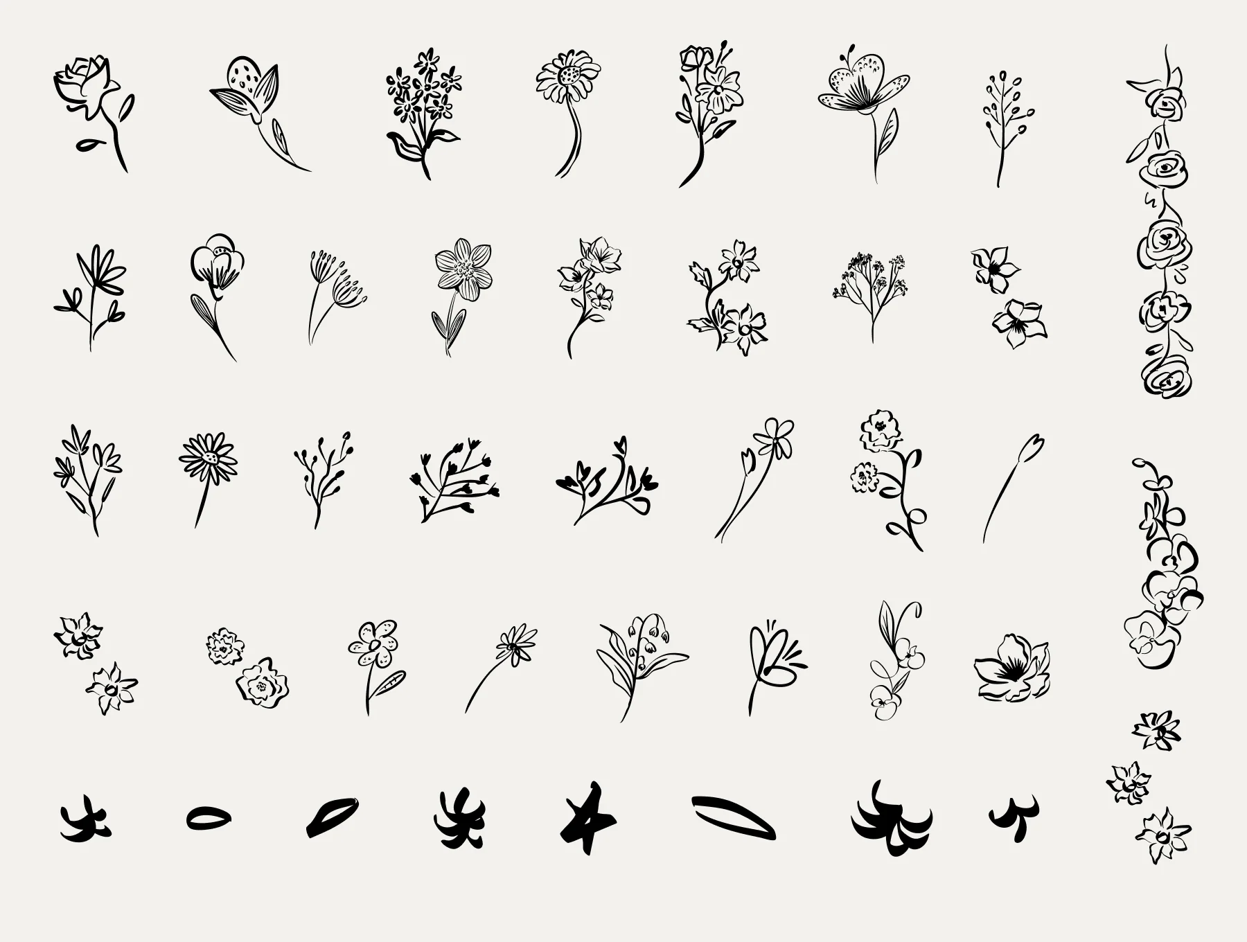 80 Whimsical Floral Mini Illustration 5
