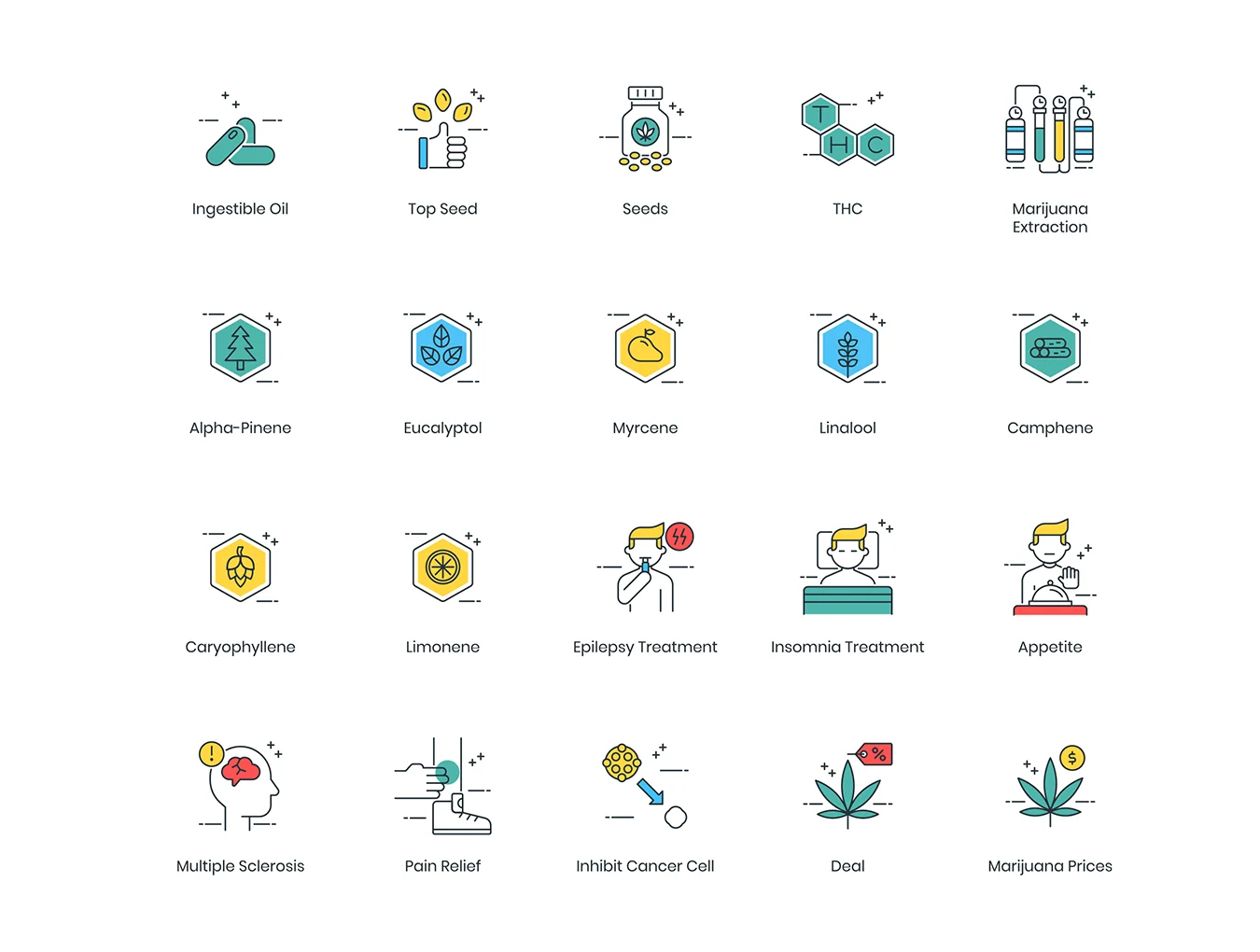 84 Marijuana Icons | ColorPop Series 4
