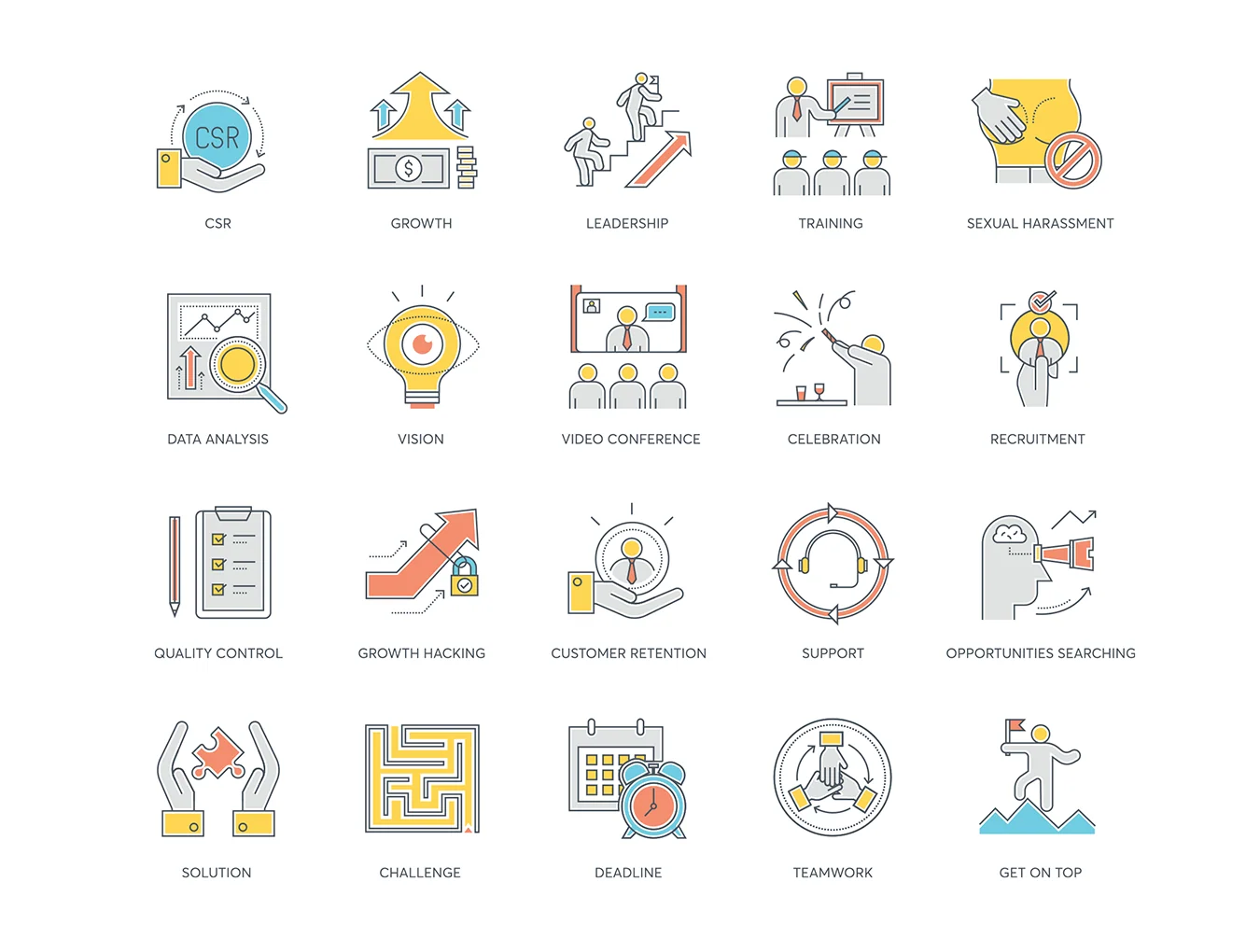85 Business Icons | Color Line Series 3