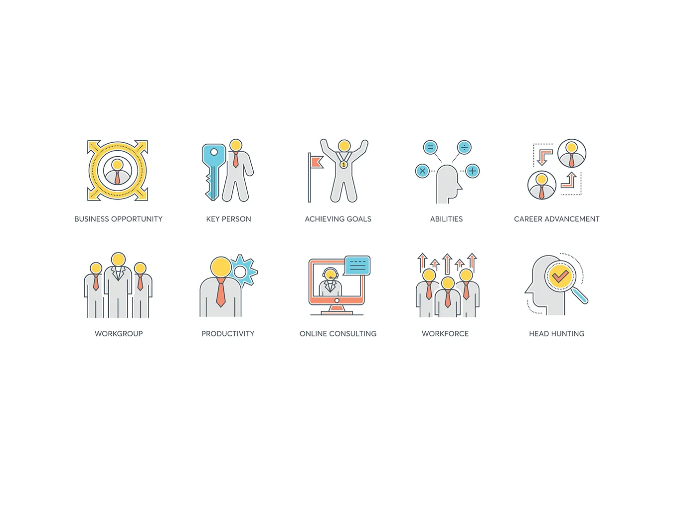 85 Business Icons | Color Line Series 6