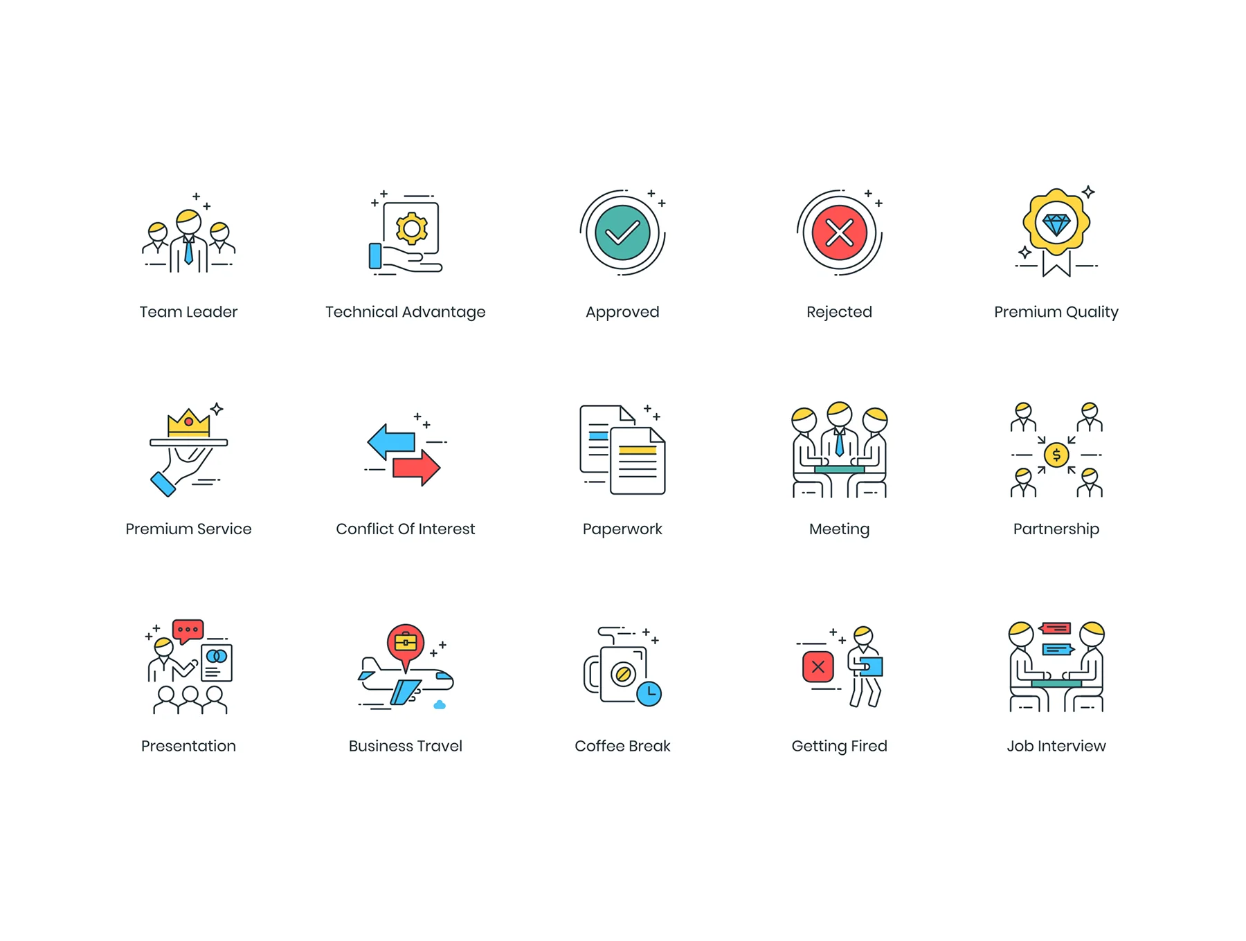 85 Business Icons | ColorPop Series 4