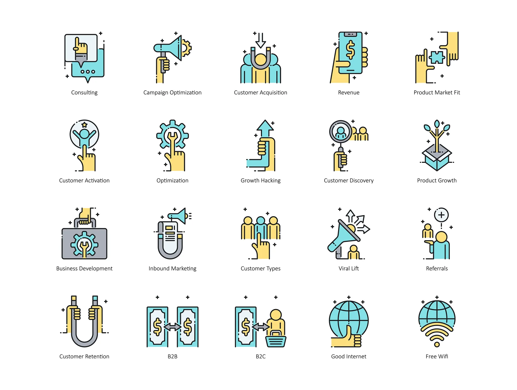 85 Digital Nomad Icons | Aqua Series 2