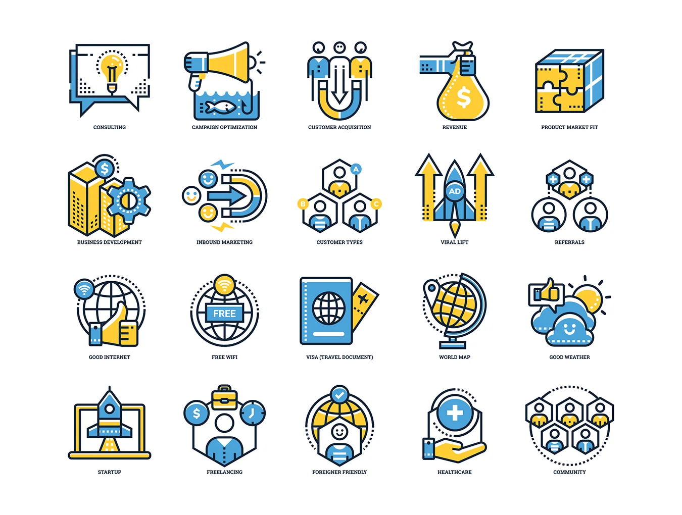 85 Digital Nomad Icons | Kinetic Series 2