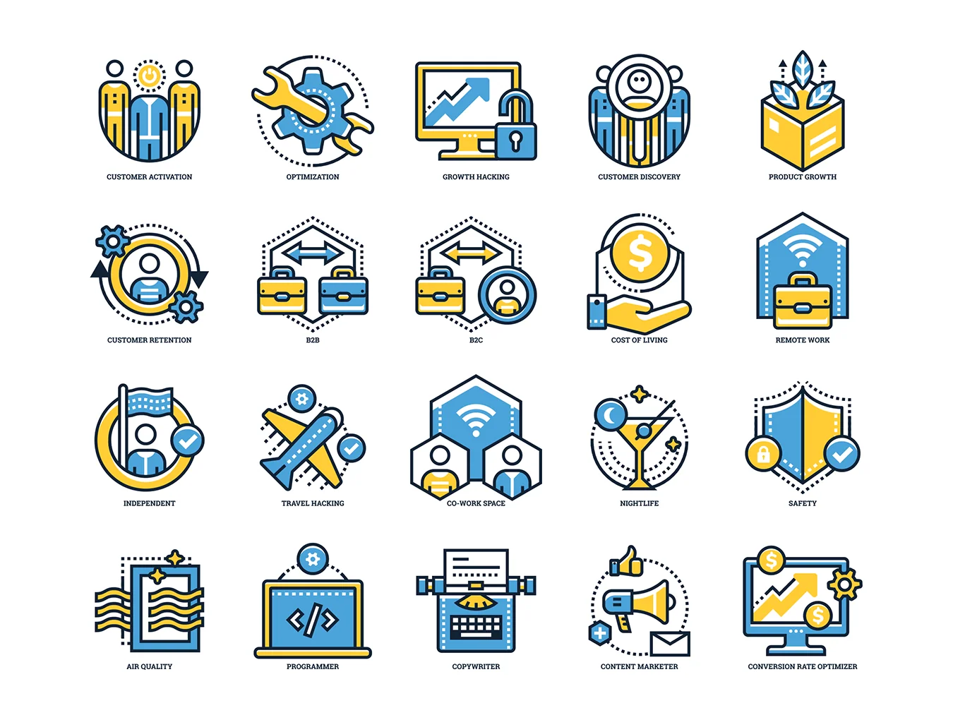 85 Digital Nomad Icons | Kinetic Series 3