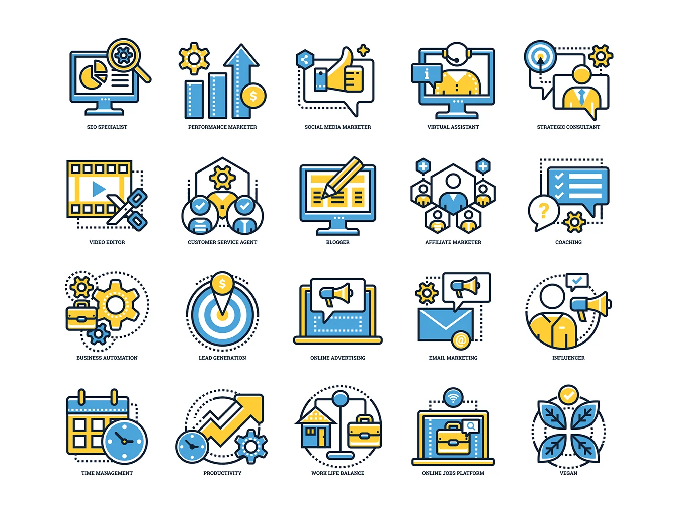 85 Digital Nomad Icons | Kinetic Series 5
