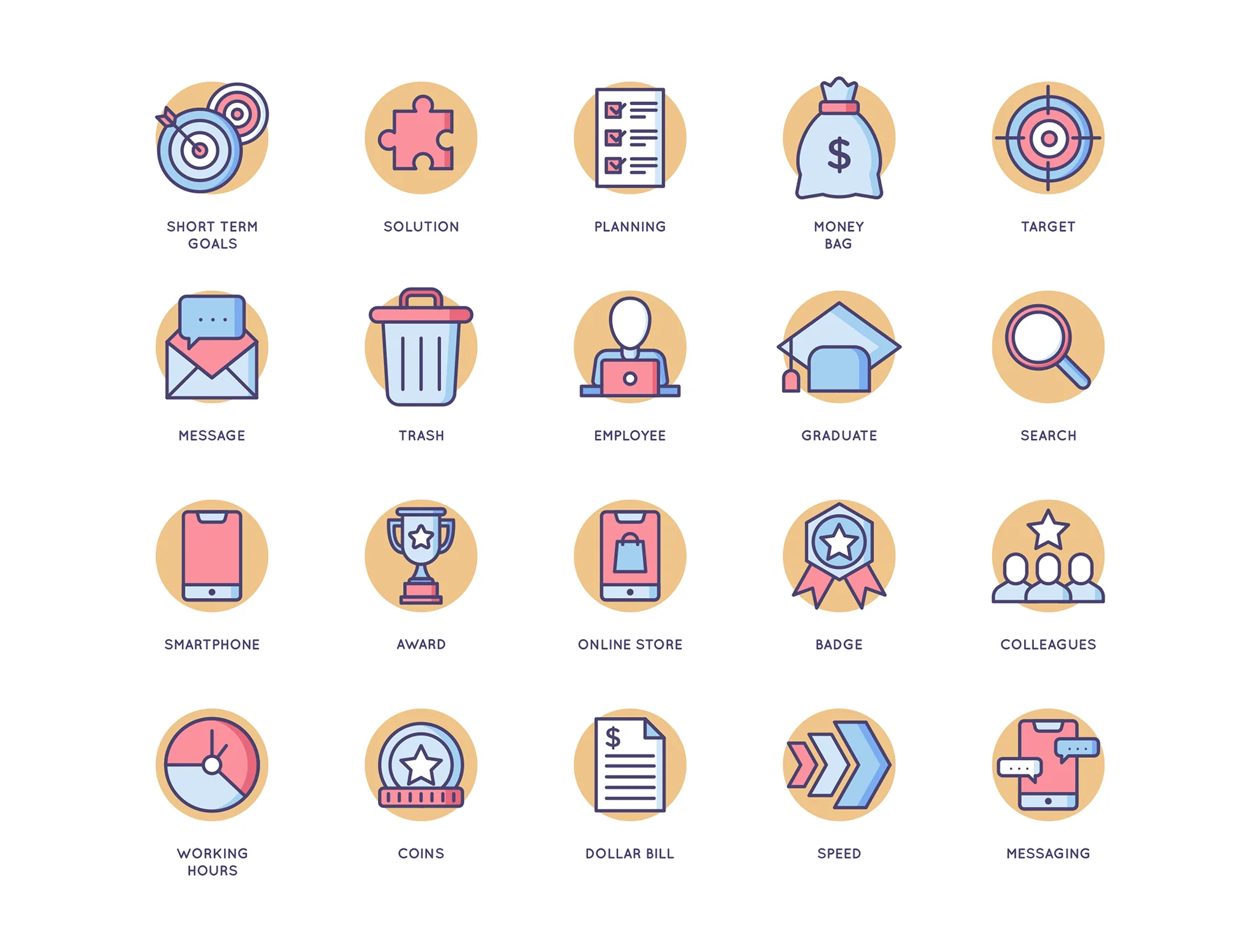 89 Startup Icons | Butterscotch Series 4
