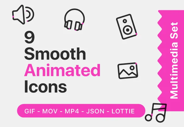 9 Multimedia Animated Icons