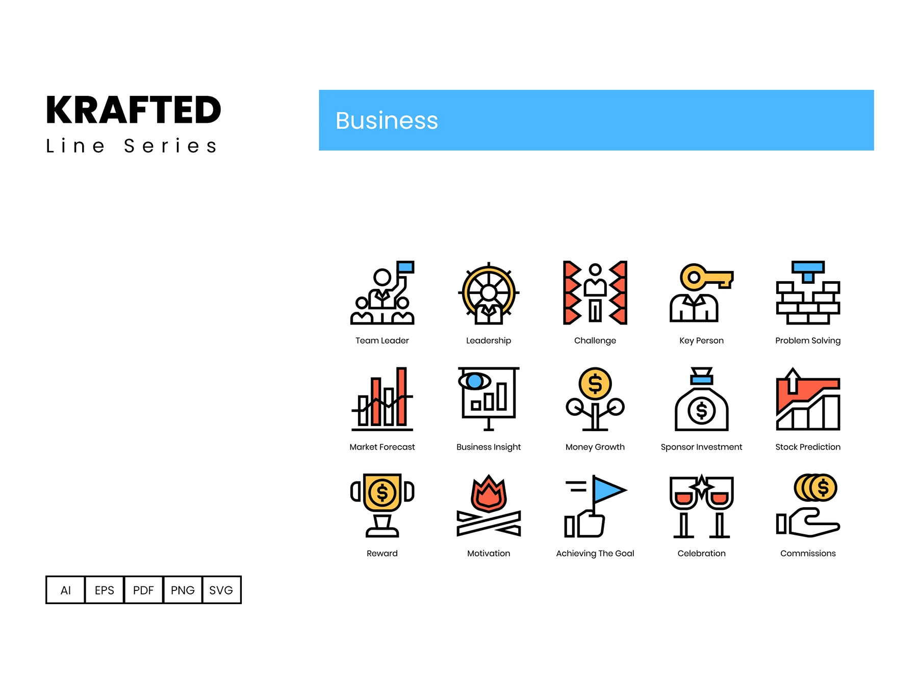 90 Business Icons | Krafted Series 4