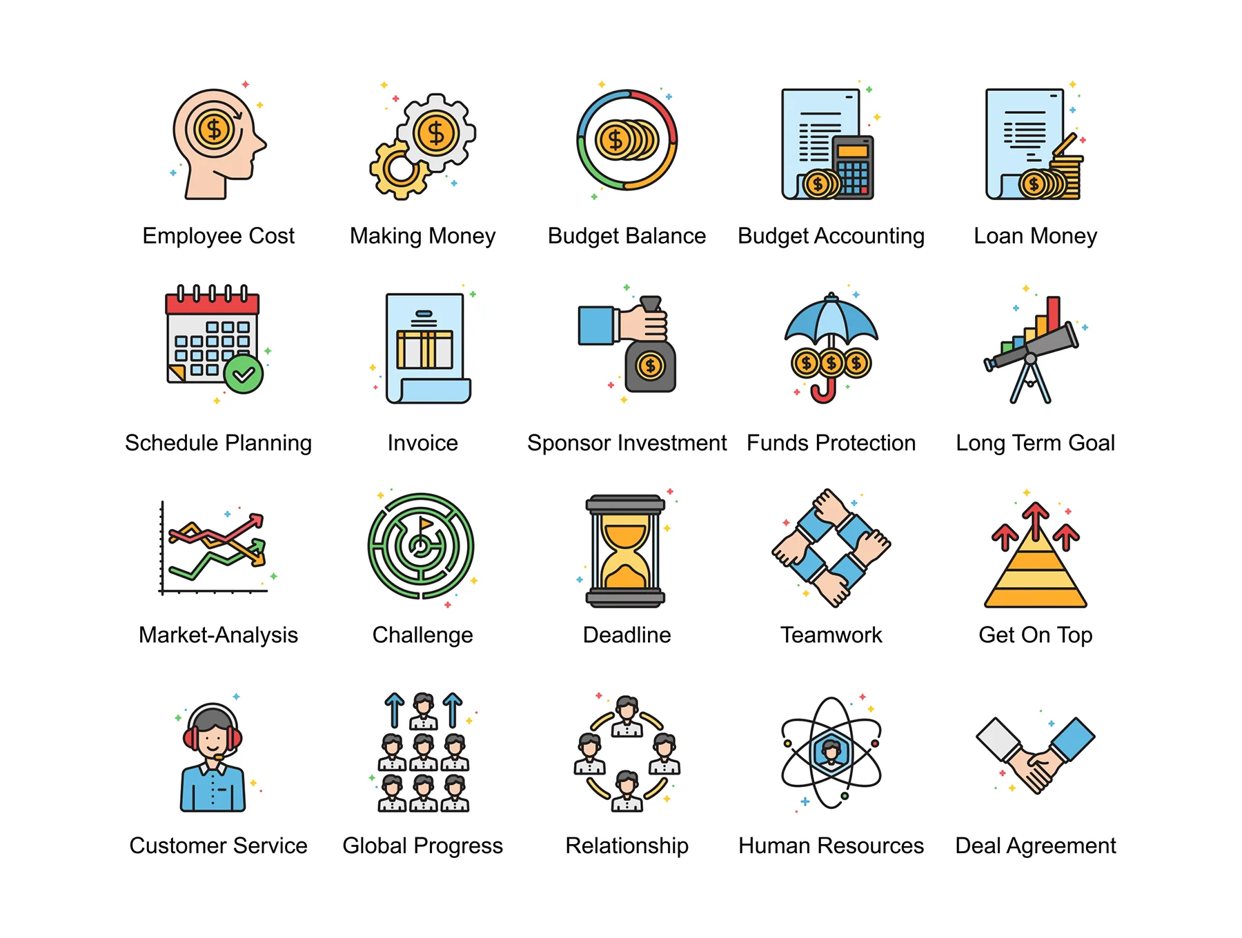 90 Business Icons | Vivid Series 3