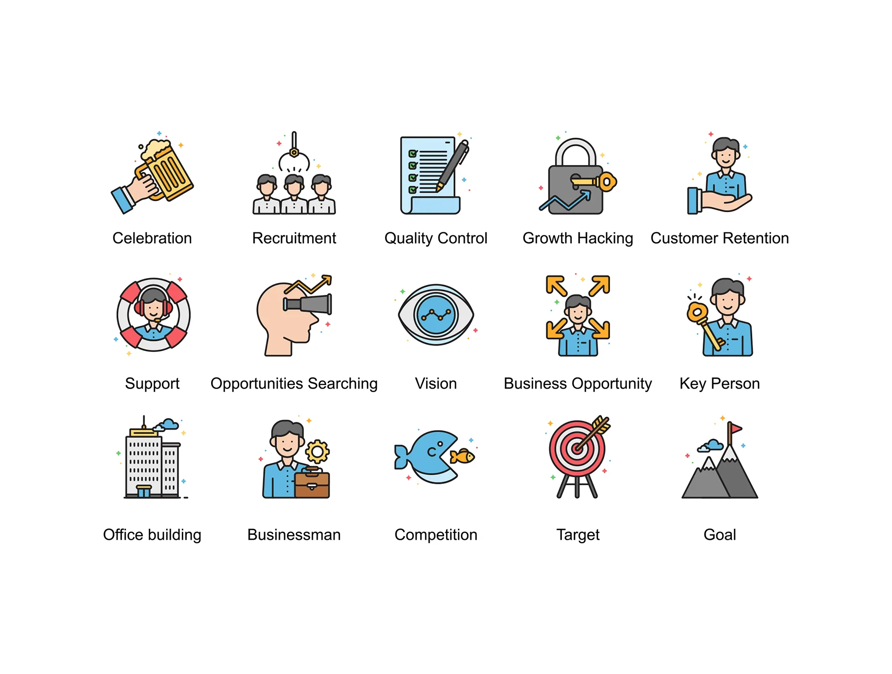 90 Business Icons | Vivid Series 6
