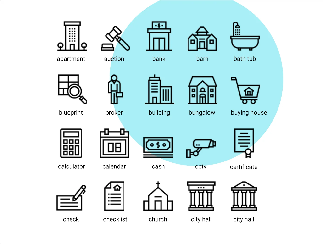 90 Real Estate Icons 2