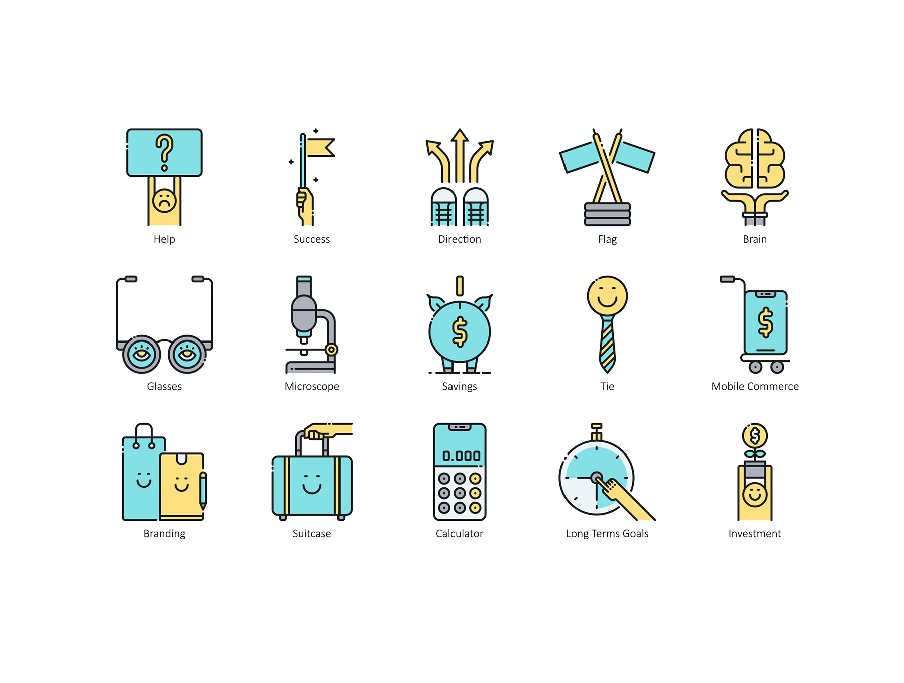 90 Startup Icons | Aqua Series 6