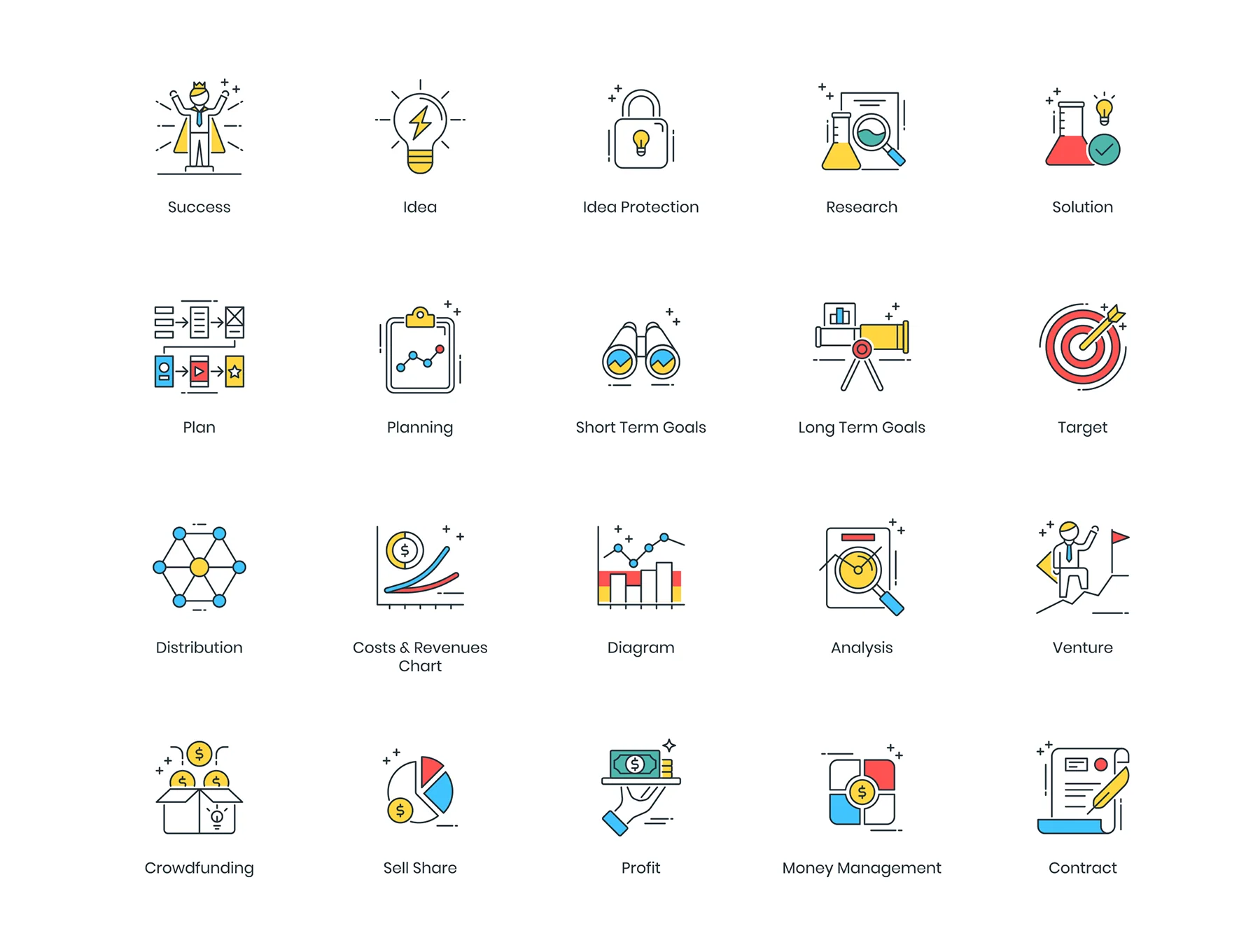 90 Startup Icons | ColorPop Series 3