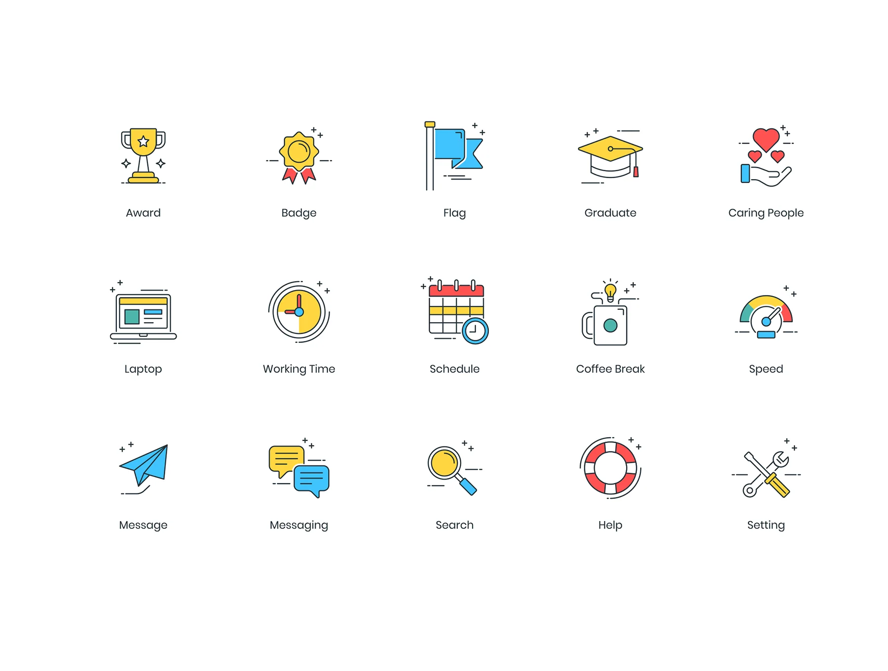 90 Startup Icons | ColorPop Series 5