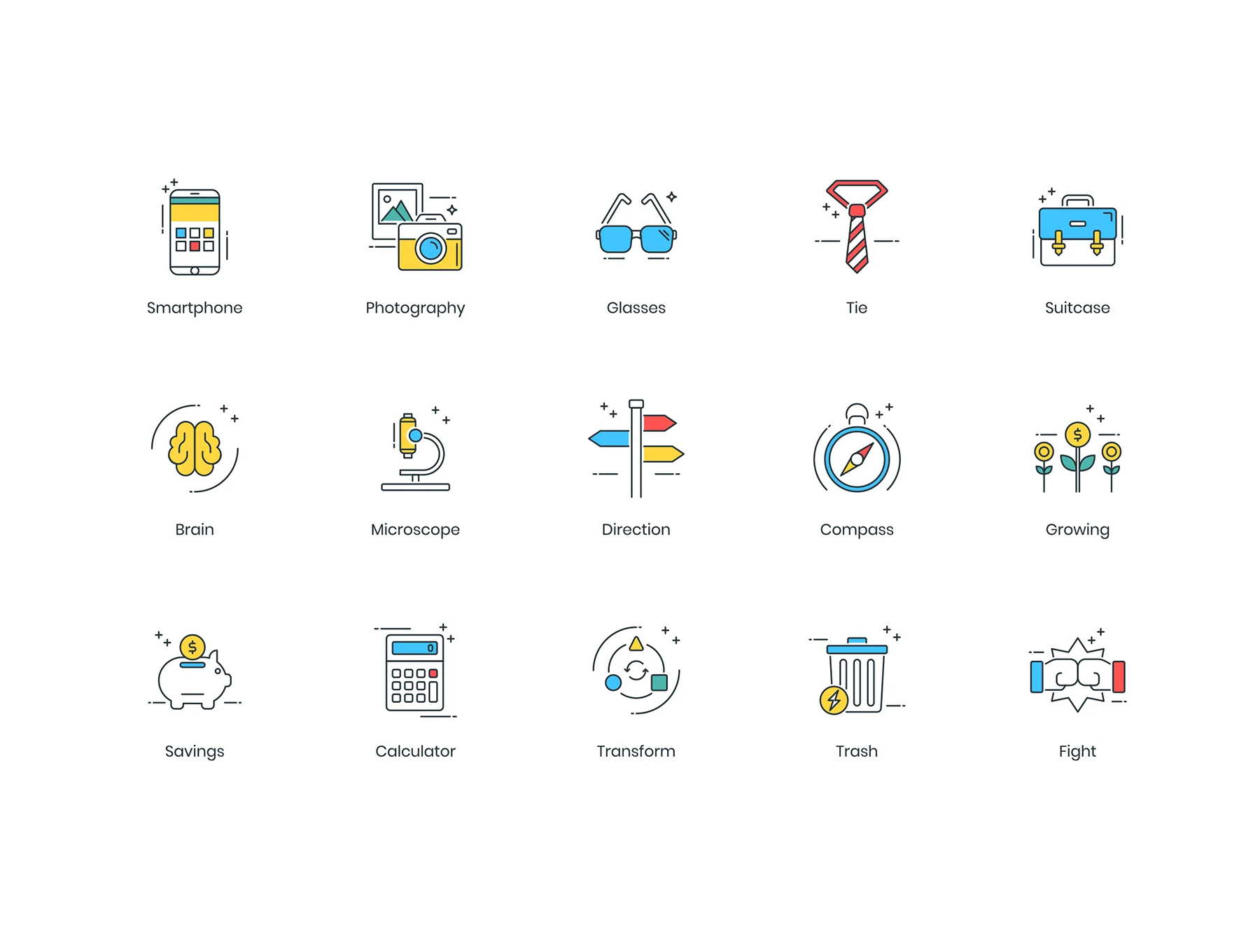 90 Startup Icons | ColorPop Series 6