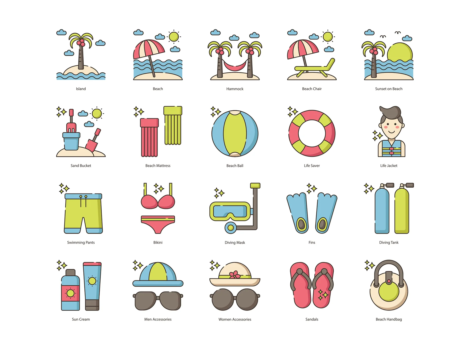 96 Travel Icons | Hazel Series 3