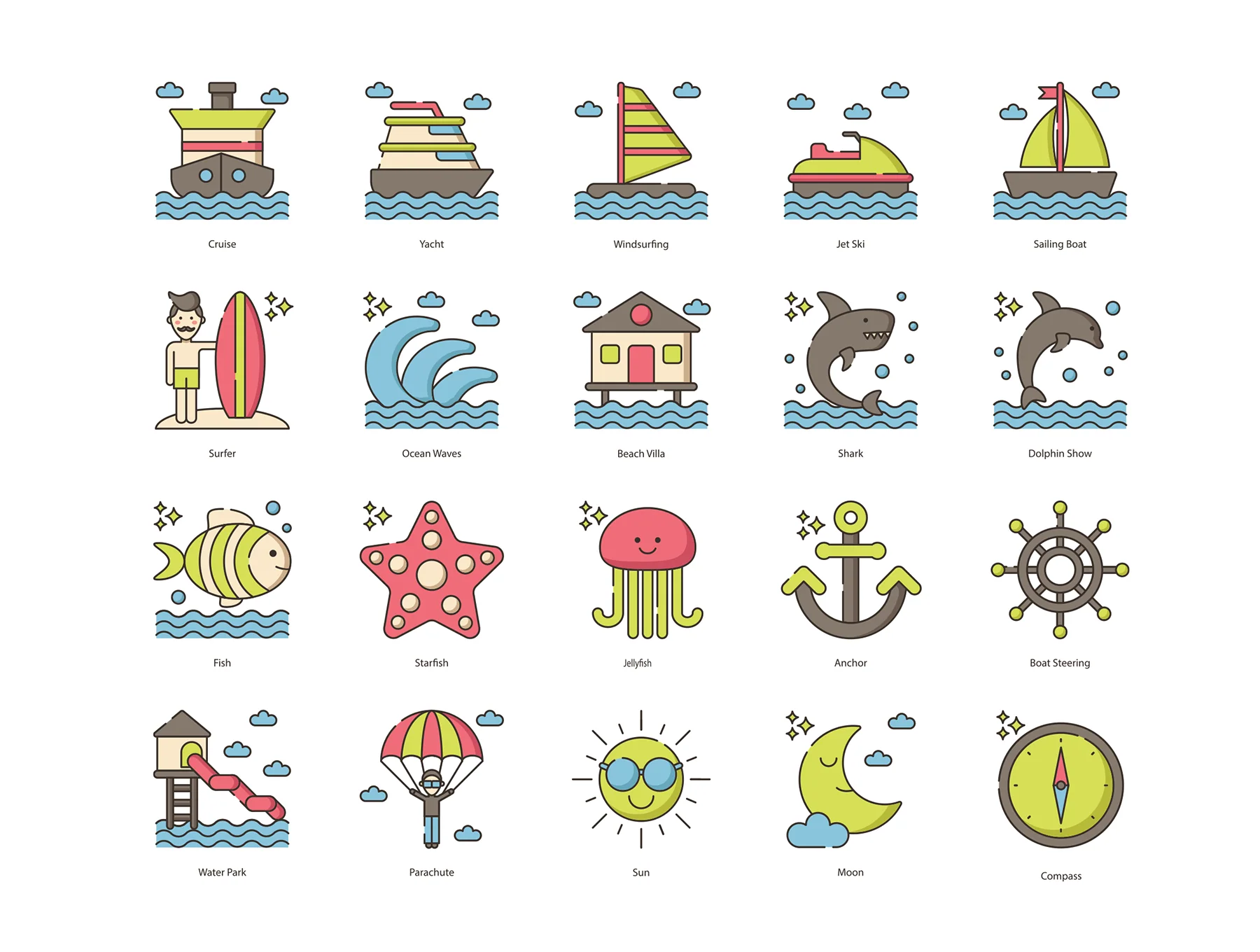 96 Travel Icons | Hazel Series 4