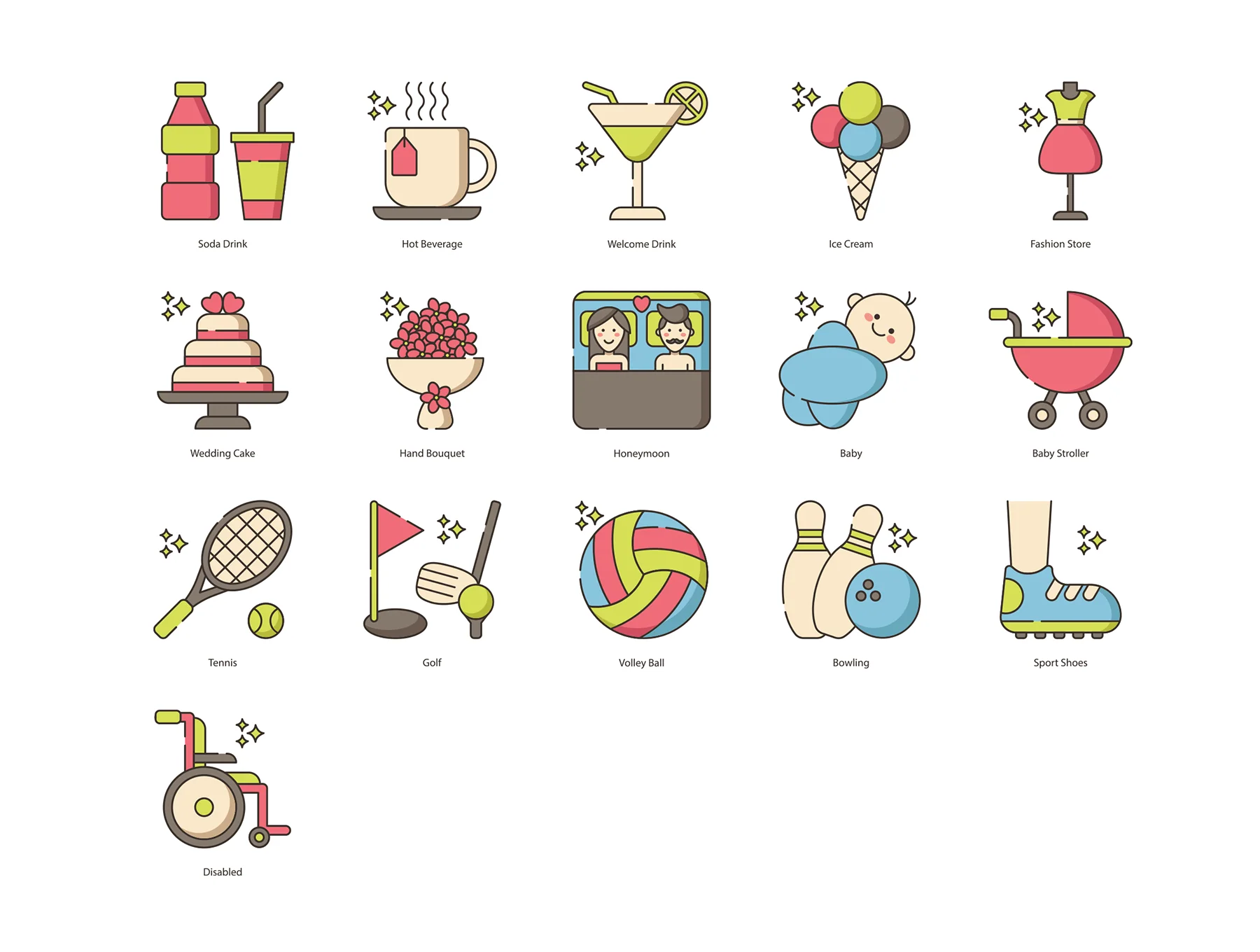 96 Travel Icons | Hazel Series 6