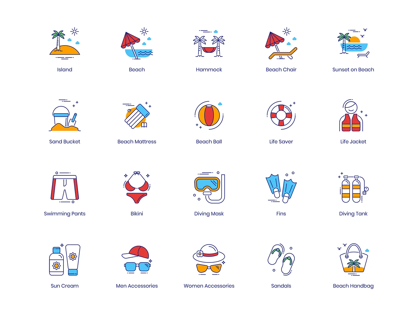 96 Travel Icons | ColorPop Series 3