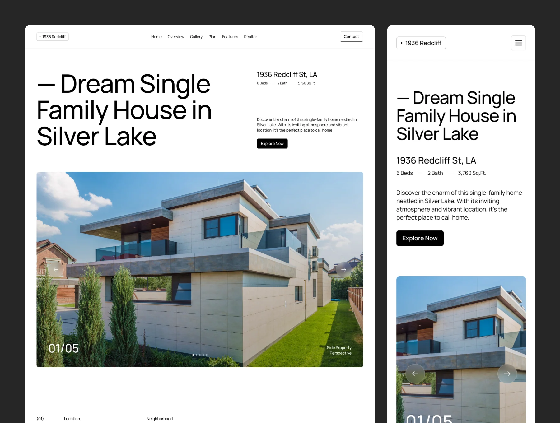 Real Estate Property Landing Page — 1936 Redcliff 3