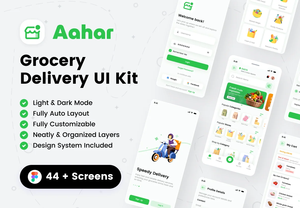 Aahar – Grocery Delivery UI Kit