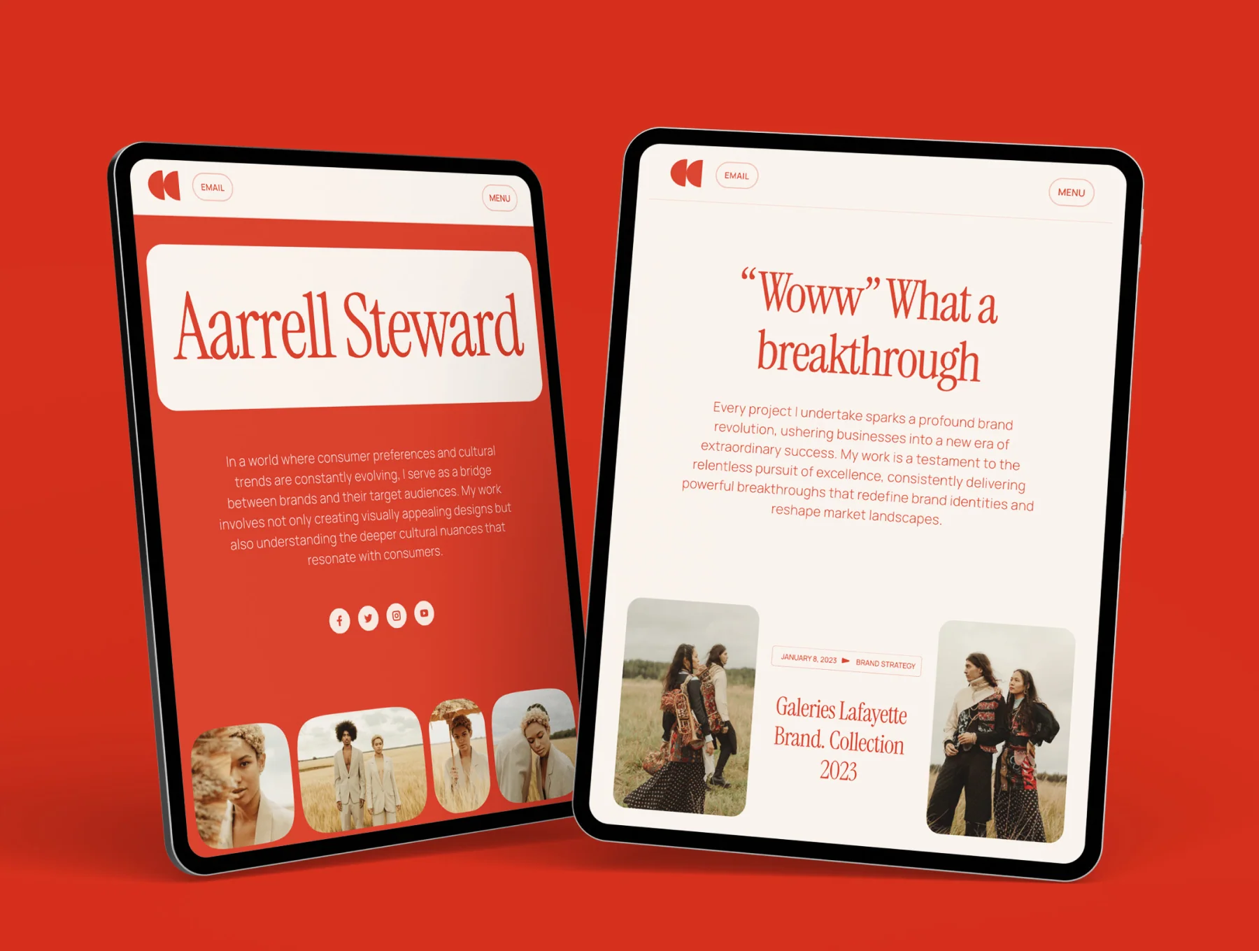 Aarrell Steward - Portfolio  Template 5