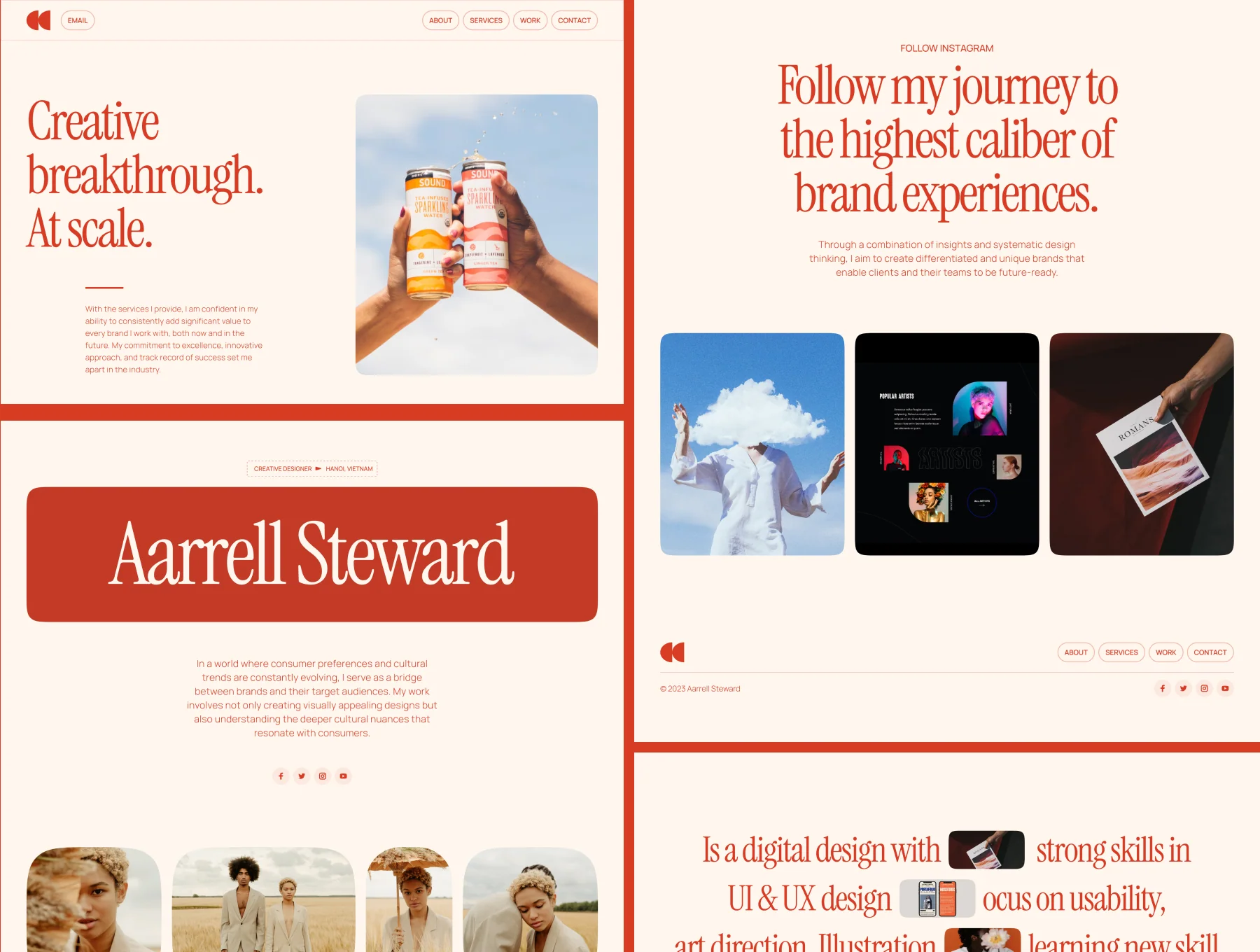 Aarrell Steward - Portfolio  Template 6