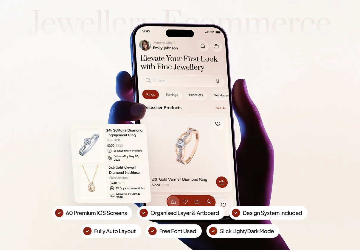 Aarvn - Jewellery Ecommerce App UI Kit