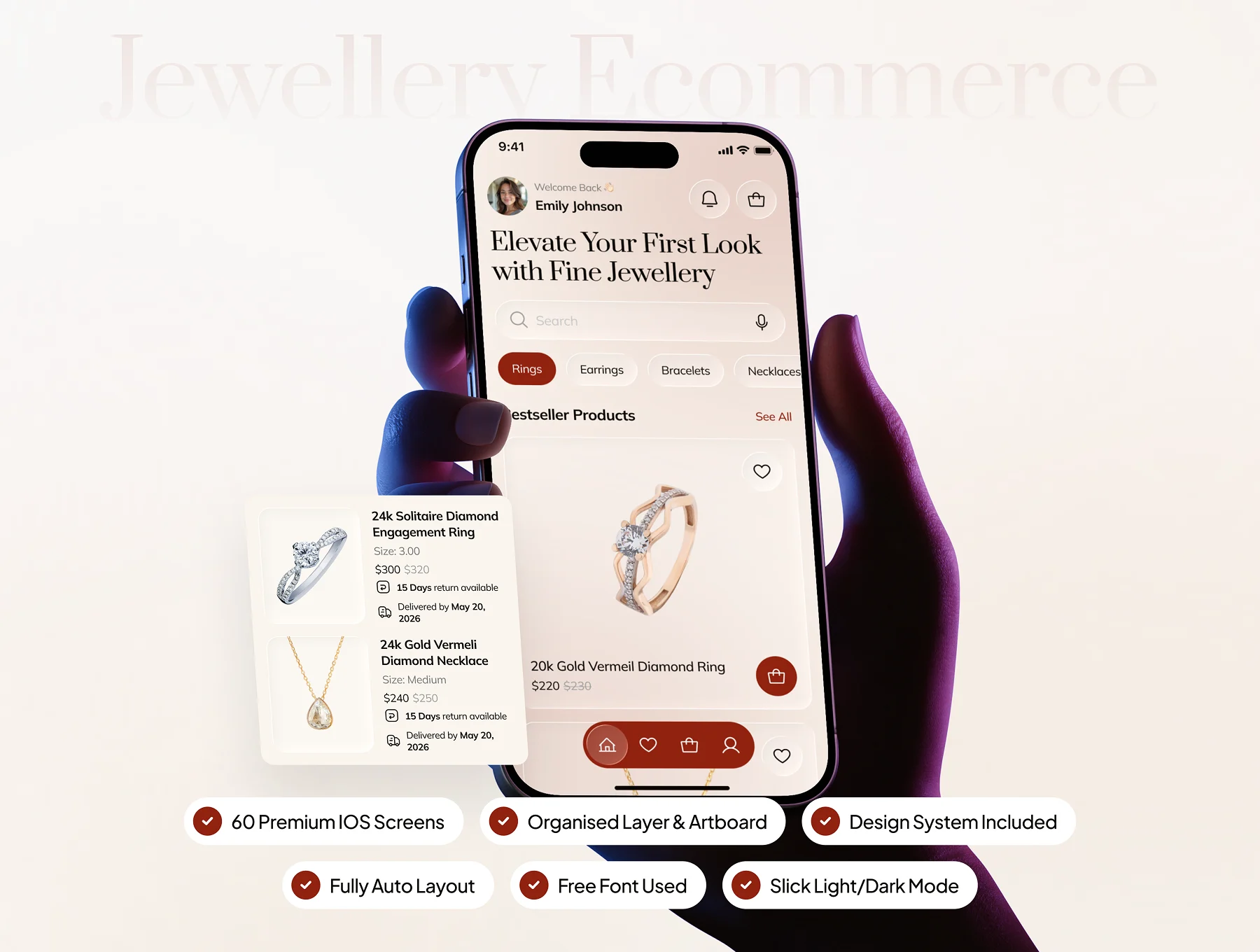 Aarvn - Jewellery Ecommerce App UI Kit