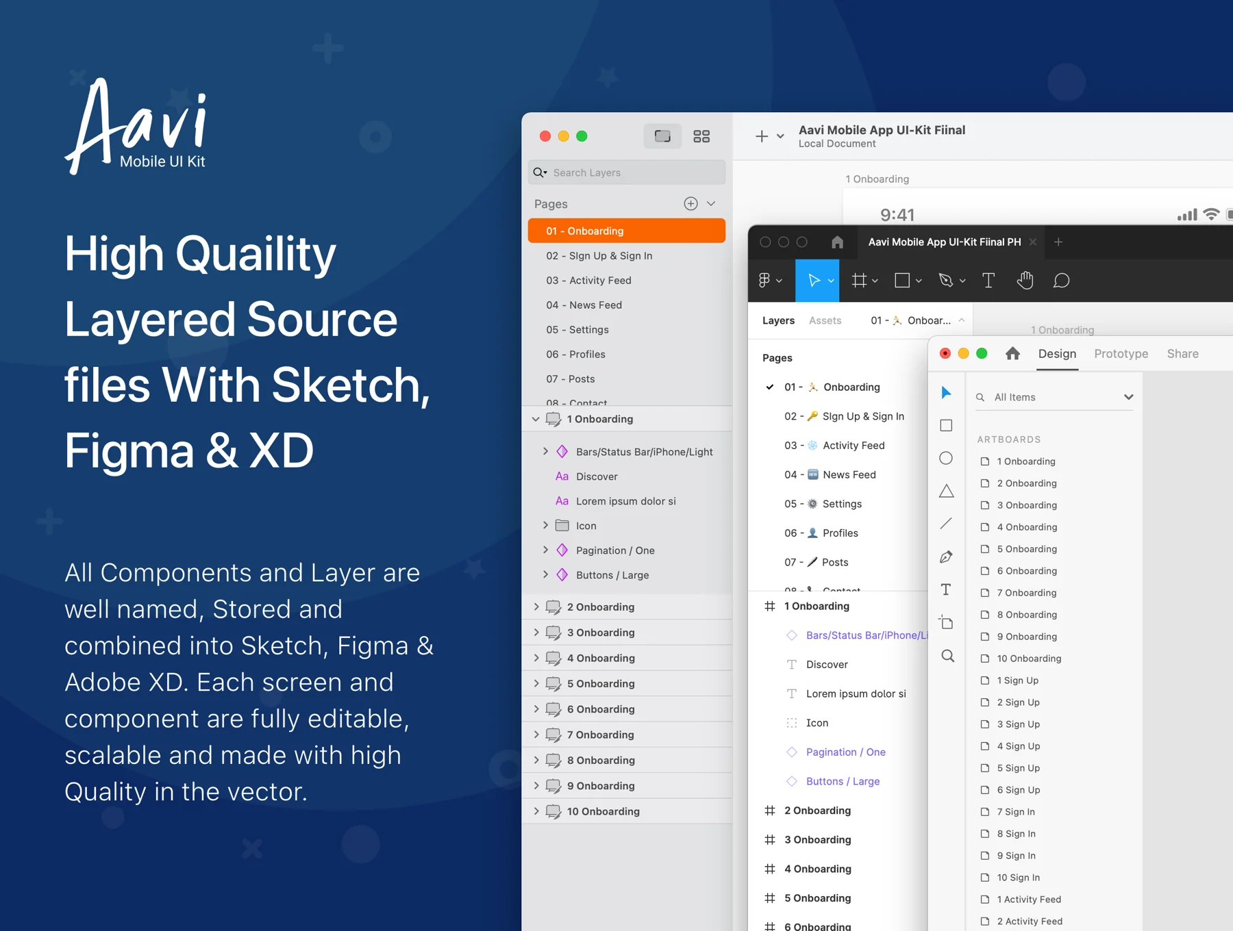 Aavi Mobile App UI Kit 3