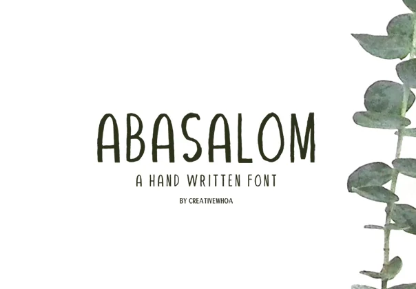 Abasalom Handwritten Font