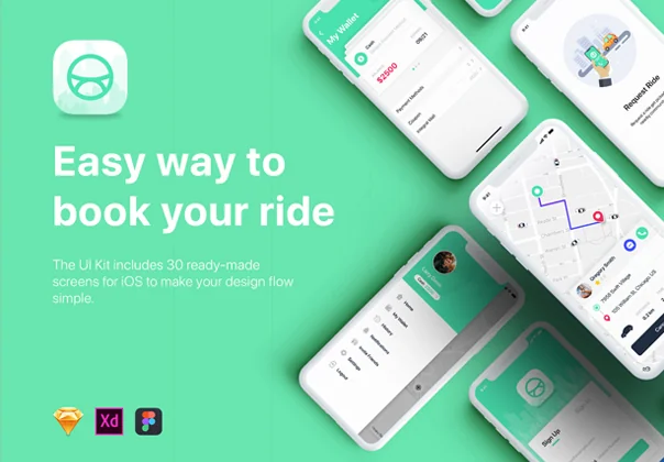 Aber Taxi mobile UI Kit