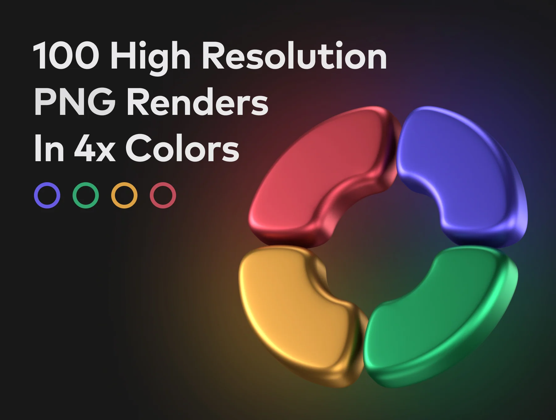 Abstract Metallic 3D Icons 2