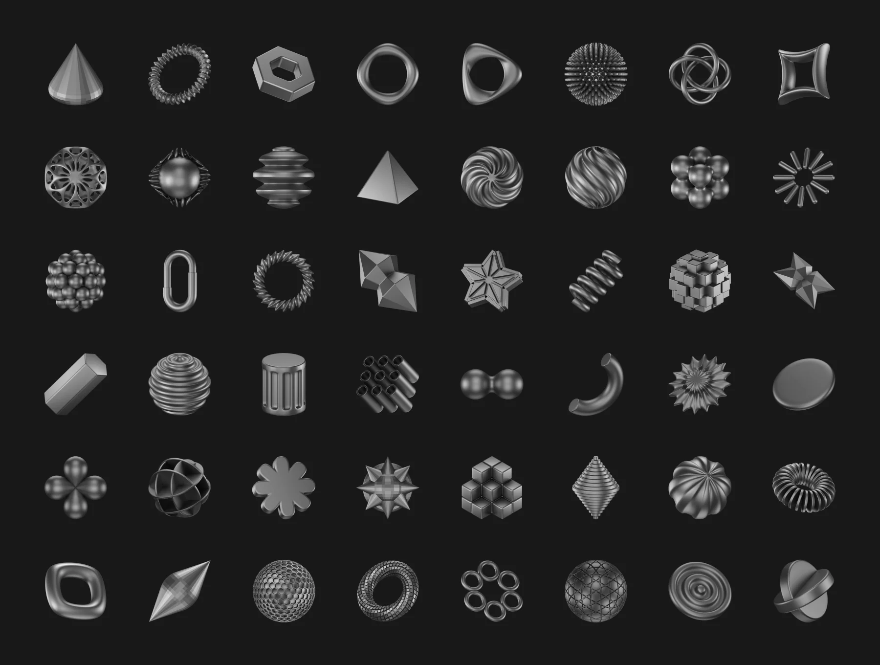 Abstract Metallic 3D Icons 6