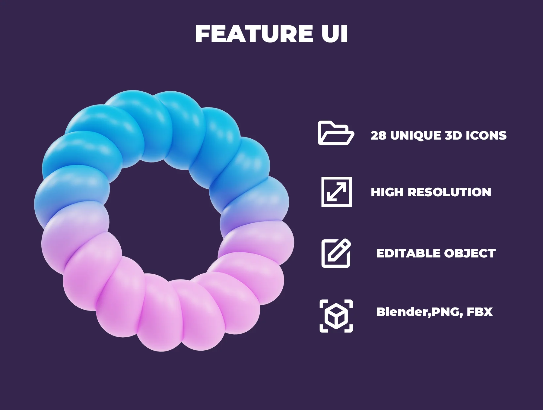 Abstract Shapes 3D Icon Set 3