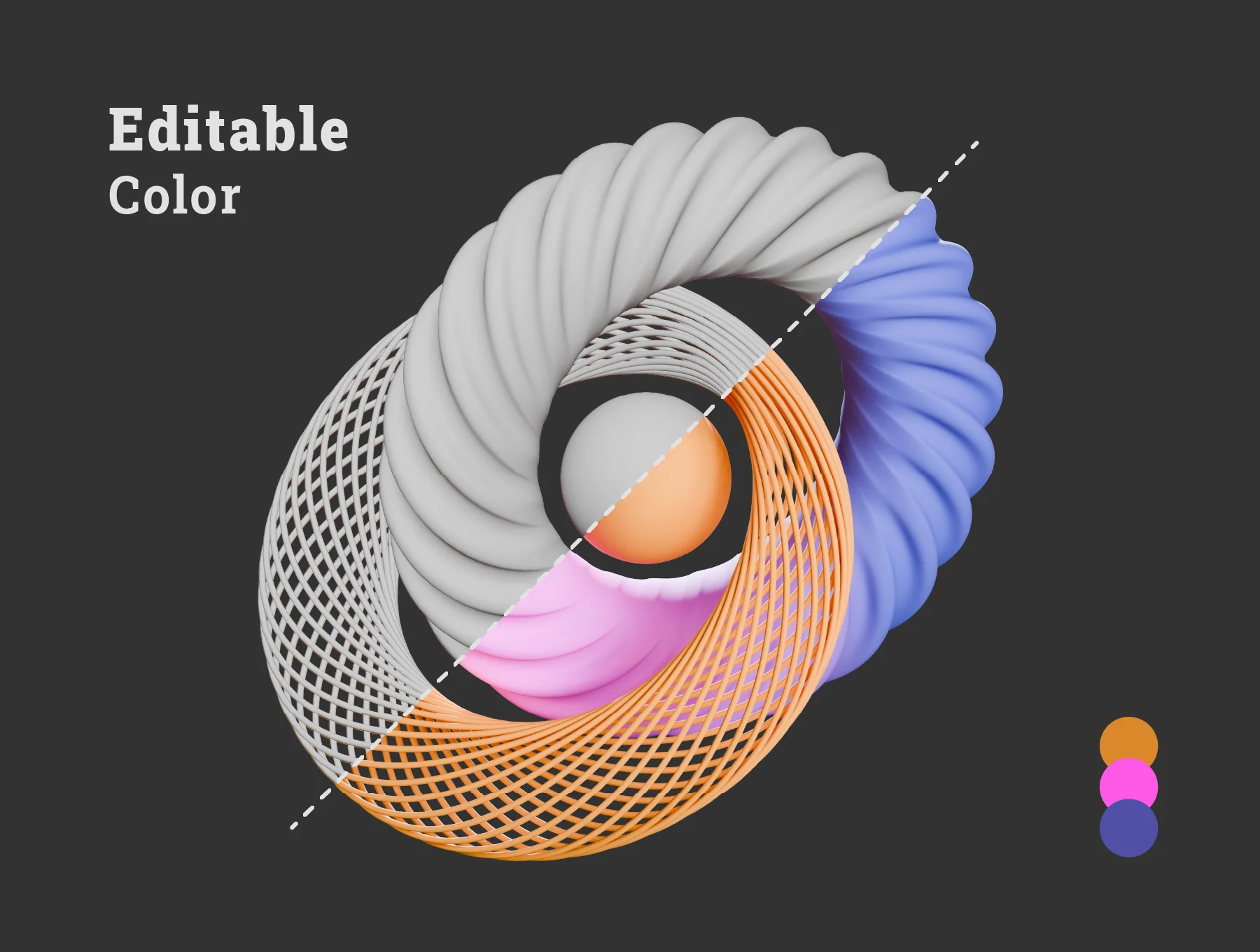 Abstract Shapes 3d Illustration Pack 3