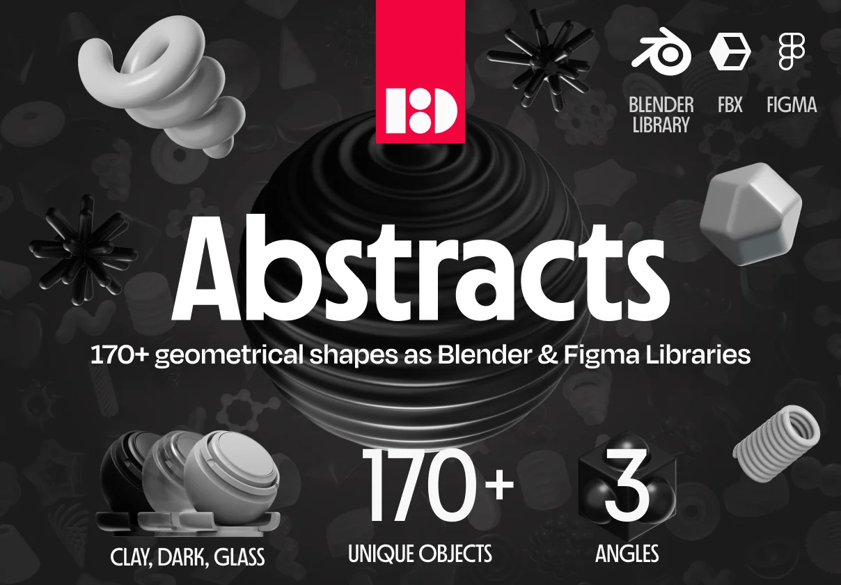 Abstracts — multipurpose abstract geometry 3d shapes