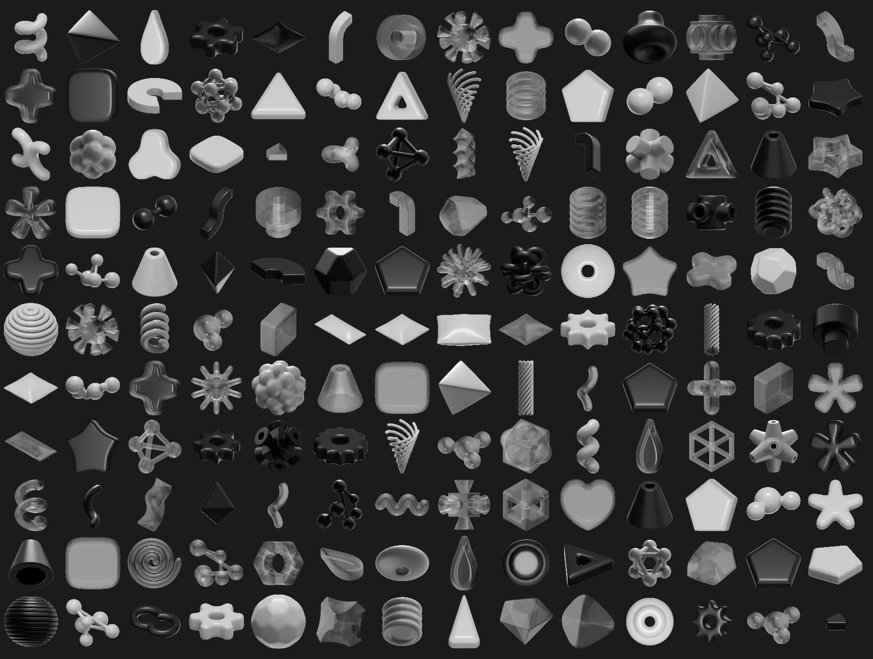 Abstracts — multipurpose abstract geometry 3d shapes 5
