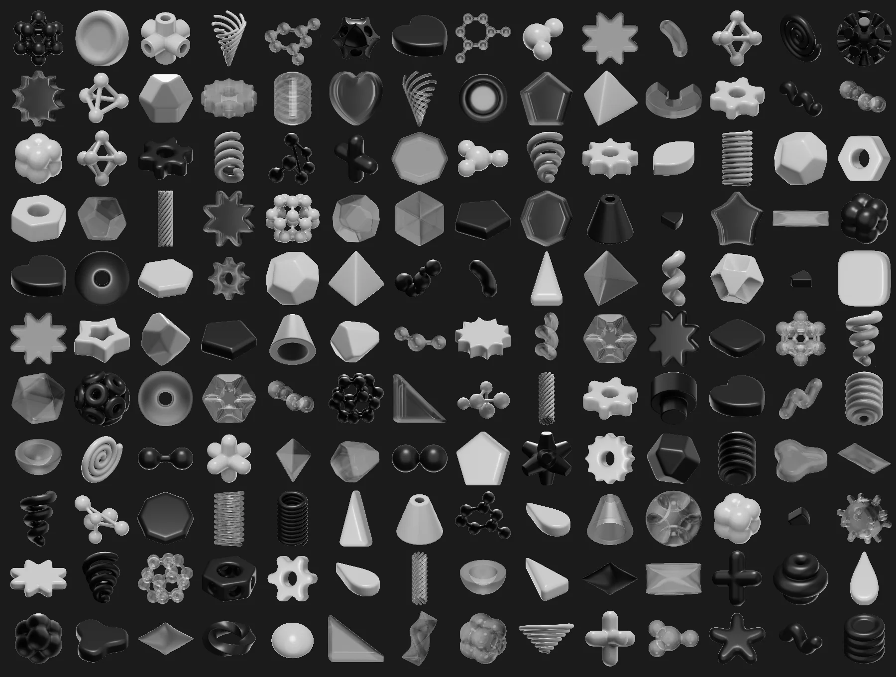 Abstracts — multipurpose abstract geometry 3d shapes 6