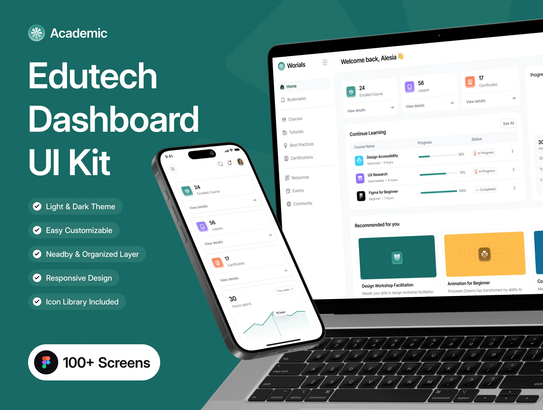 Academic - Edutech Dashboard UI Kit