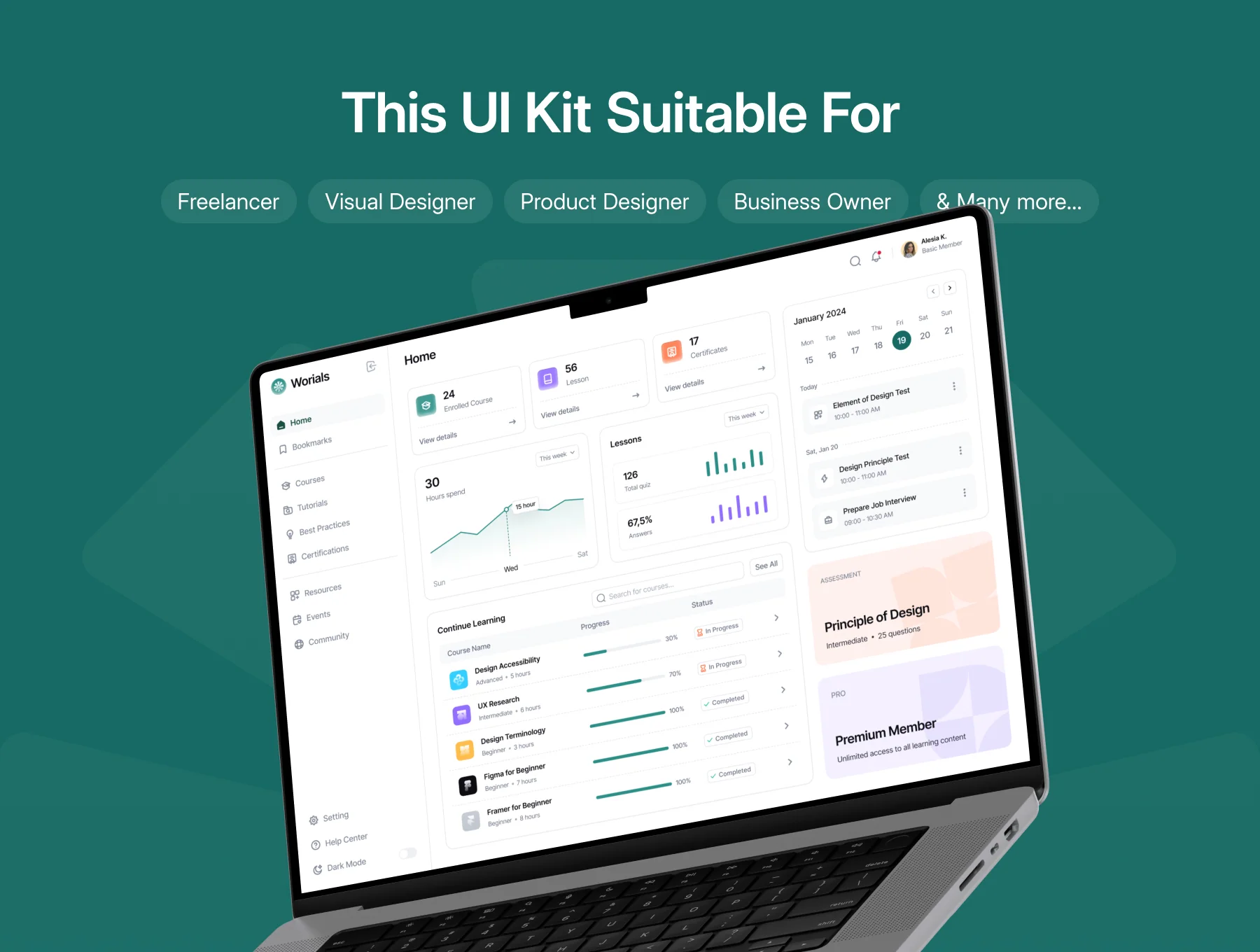 Academic - Edutech Dashboard UI Kit 3