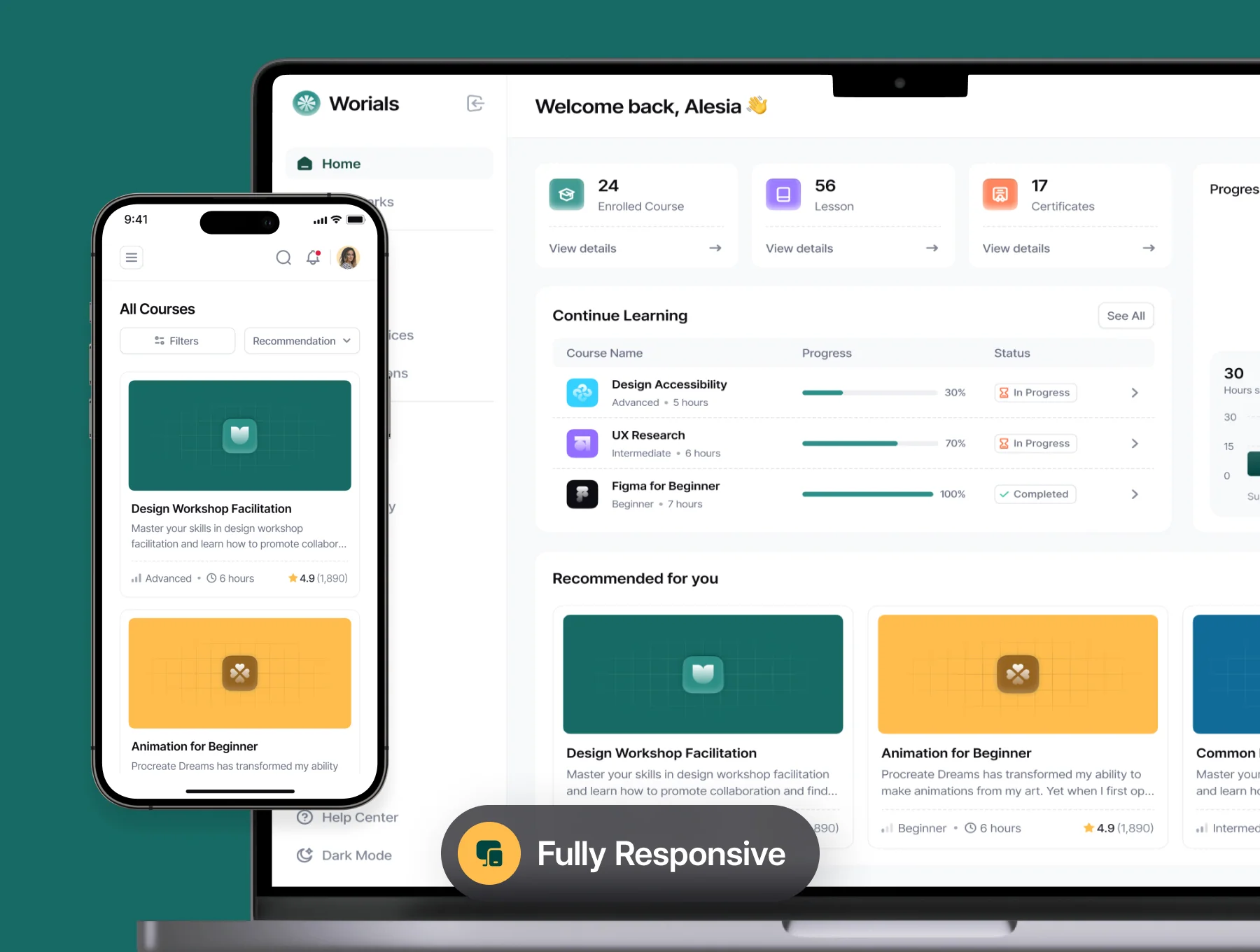 Academic - Edutech Dashboard UI Kit 4