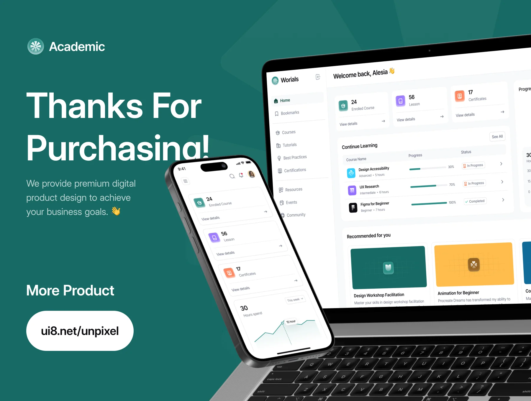 Academic - Edutech Dashboard UI Kit 8