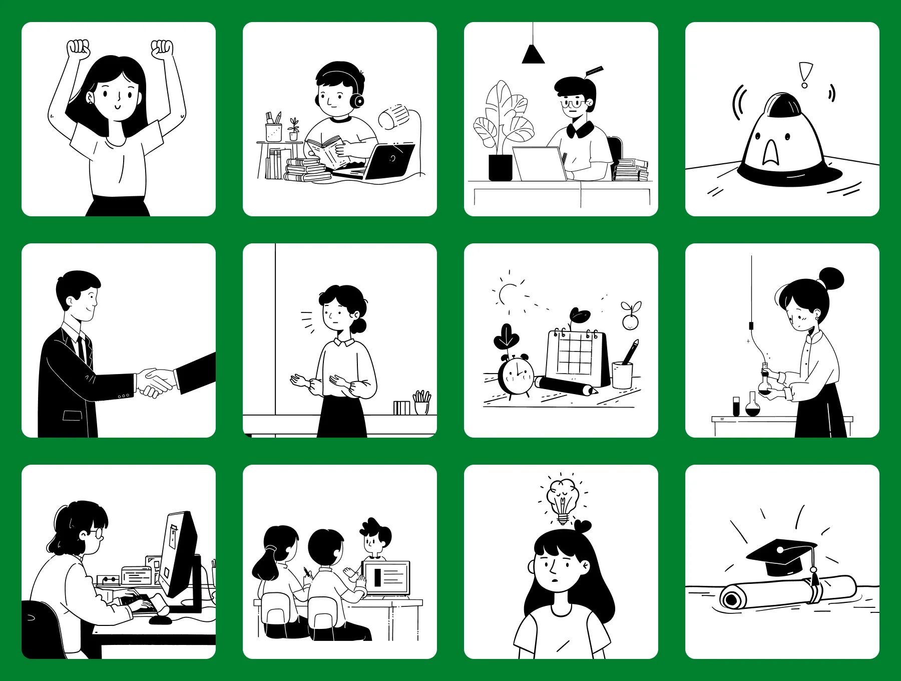 Academic, Learning, Teaching & E-Learning Illustration Pack 5